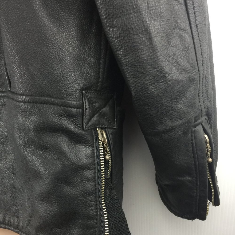 Winlit 1969, Black Leather Bomber Jacket, Large. - Picture 4 of 5